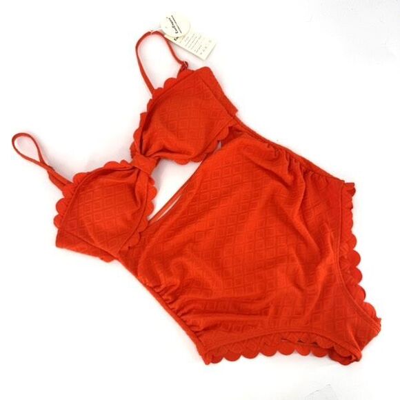 Orange Maternity Swim One Piece - Picture 5 of 13